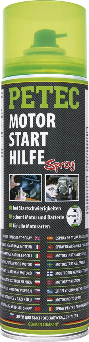 Spray démarrage moteur Petec contenance 500 ml - Offre limitée dans le temps ⏳ Ne tardez pas à commander ! Start pilote Holts - Démarrage moteur essence ou diesel 300 ml