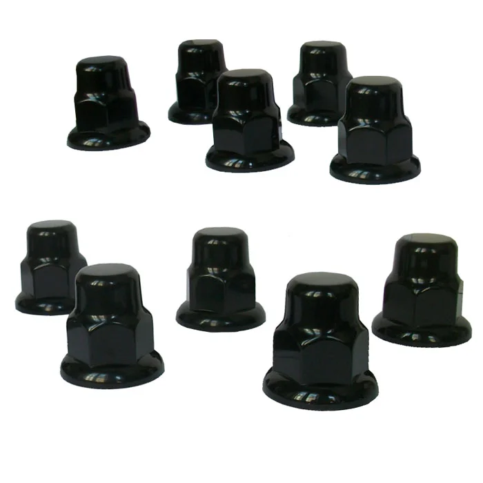 Lot de 10 cache-écrous noir 33 mm - Accessoires Outdoor pour Plus de Liberté de Mouvement - {'count': 1, 'name': 'Latex'}