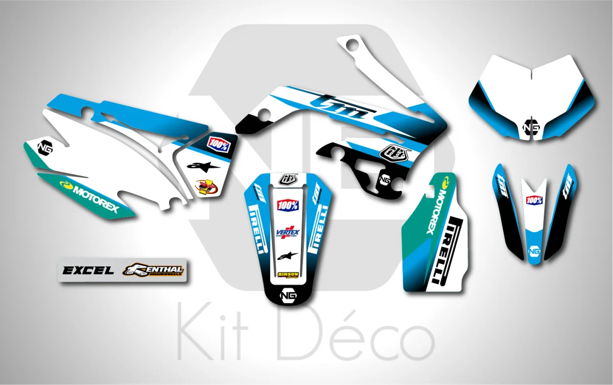 Kit déco NG TM Racing 125 / 144 / 250 / 300 / 450 EN 2008 -> 2014 | ALPHA Séries - Tout pour Créer des Expériences Mémorables en TEST Extérieur