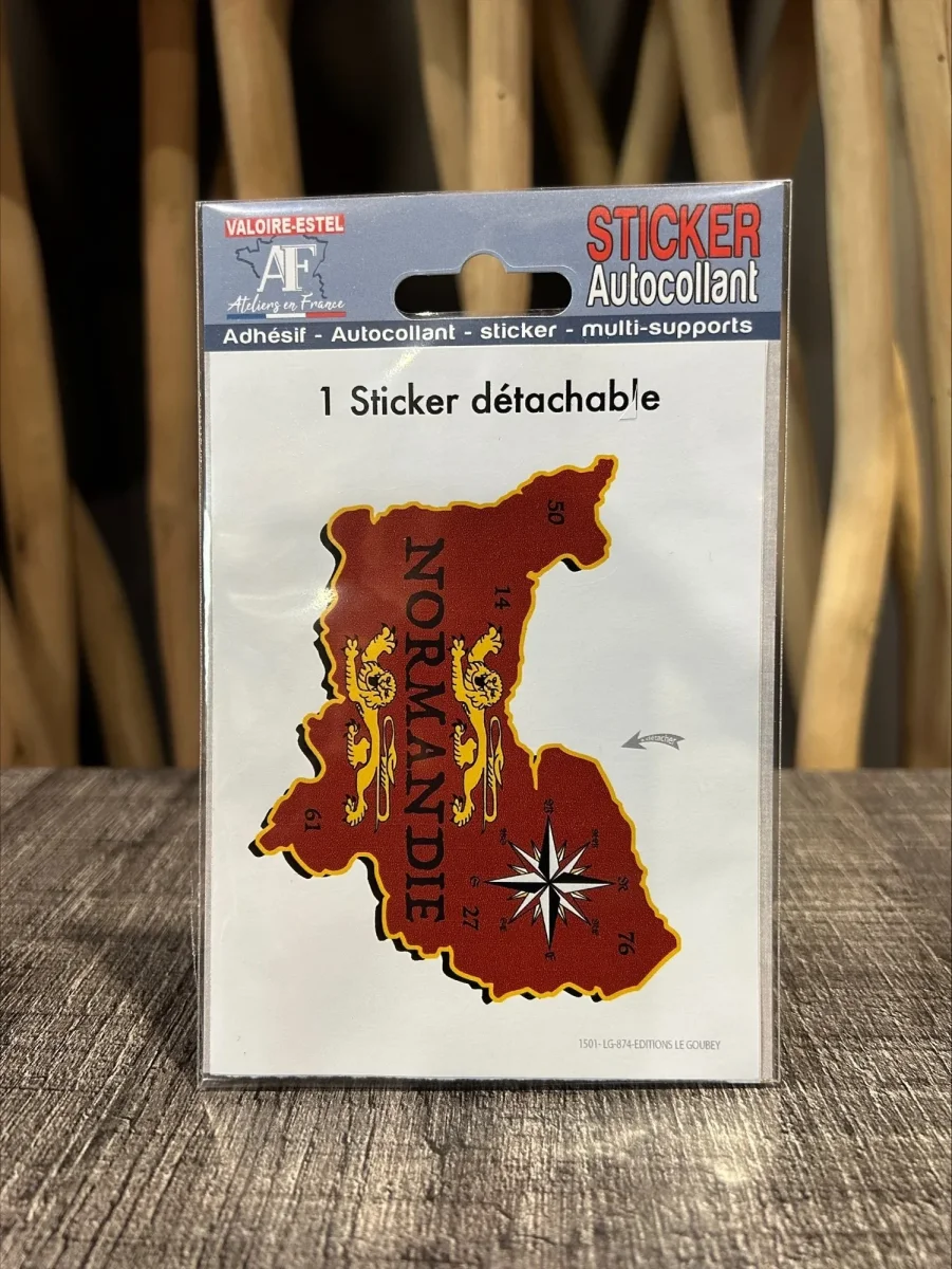 Sticker Normandie et ses départements - Vins Rouges portes Harmonieux pour Chaque Occasion