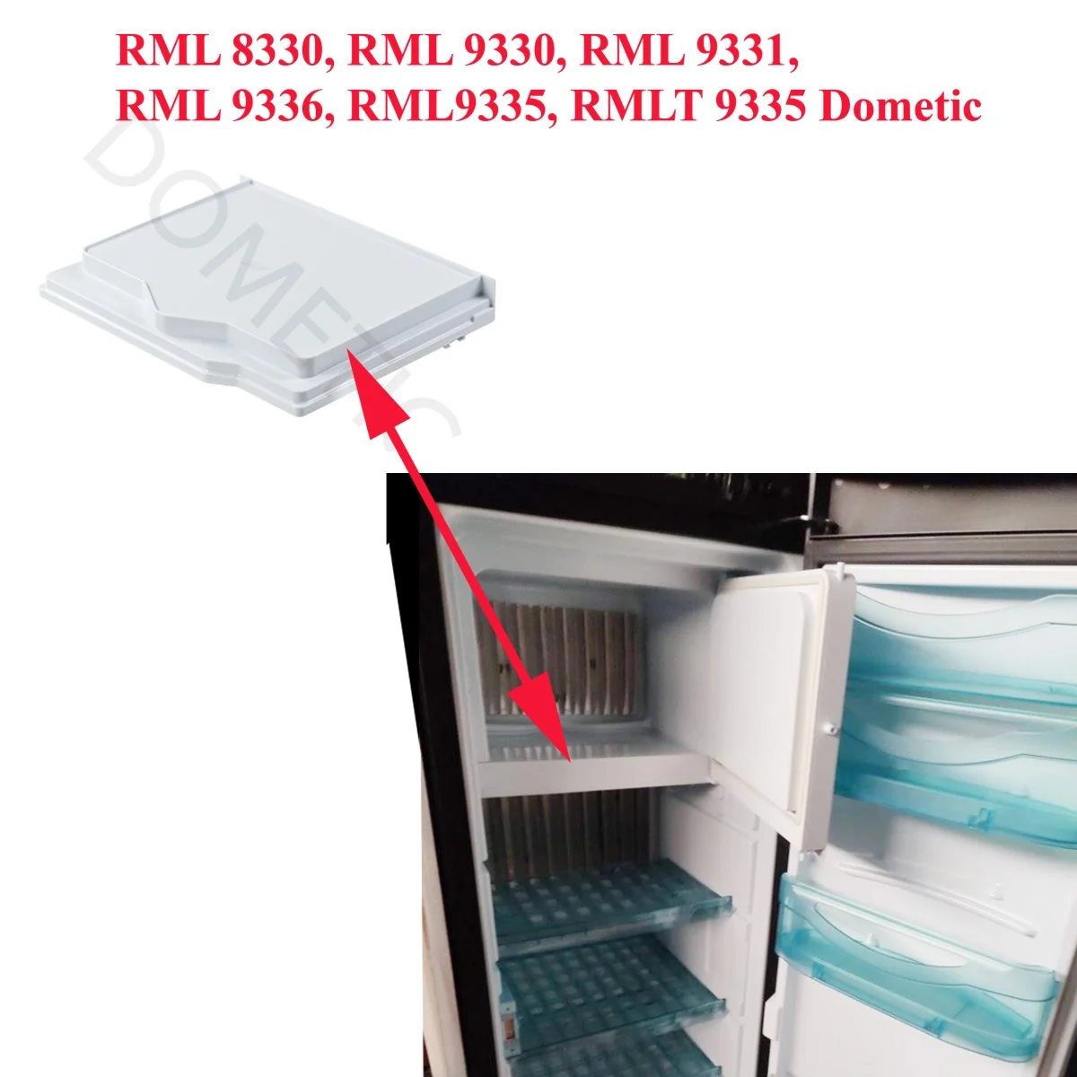 Dometic, Plaque inférieure compartiment congélateur RML 8330, RML 9330, RML 9331, RML 9336, RML9335, RMLT 9335 - Accessoires Outdoor pour Plus de Liberté de Mouvement - {'count': 2, 'name': 'Congélateur'}