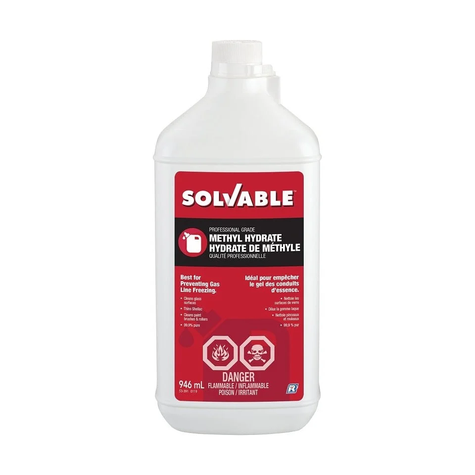 Diluant à l'hydrate de méthyle, transparent, 946 ml - Solvable(TM) - Saldi Straordinari – Offerte Speciali Disponibili Adesso Hydrate de Méthyle - Gotham Industries
