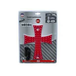 Croix lumineuse différentes couleurs 84 led 12/24V - Style Accessoires Outdoor pour Plus de Liberté de Mouvement