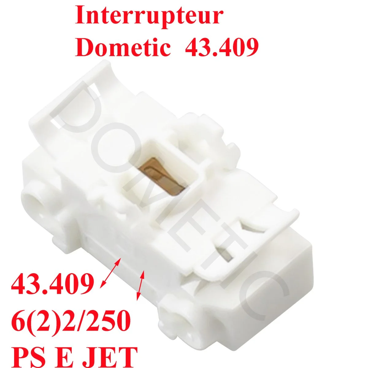 Dometic Interrupteur éclairage 43.409 camping-car caravane - Accessoires Outdoor pour Plus de Liberté 12v de Mouvement