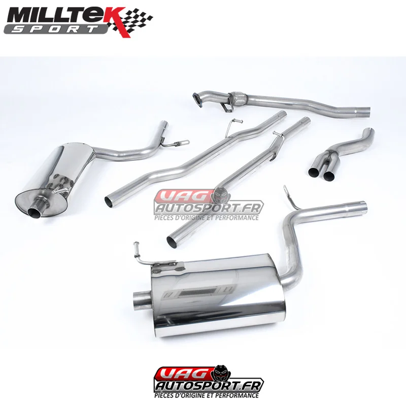 Demi-ligne (CatBack) – Sans silencieux intermédiaire – Sorties Dual Jet 100 – Audi A4 1.8T B6 Quattro Saloon – Avant 163cv – SSXAU305 – Milltek - Saldi Straordinari – Offerte Speciali Disponibili Adesso - {'count': 4, 'name': 'Catback'}