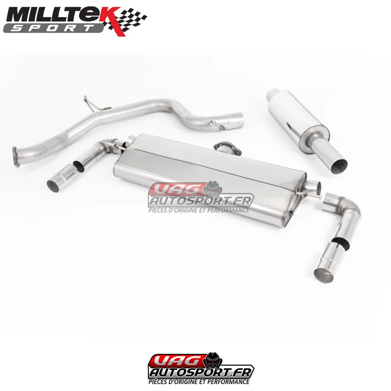 Ligne après FAP – Avec silencieux intermédiaire – Homologuée CE – Sorties Dual GT100 – VW Golf MK7.5 GTi (TCR et Performance Pack Models) (FAP) (2019+) – SSXVW534 – Milltek - Saldi Straordinari – Offerte Speciali Disponibili Adesso MILLTEK SSXVW518 en