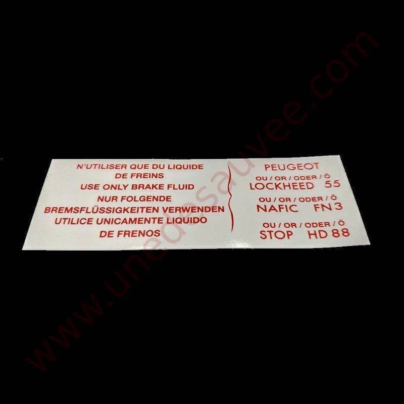 AUTOCOLLANT STICKER LIQUIDE DE FREIN PEUGEOT 309 Autocollant 205 504 604 GTI CTI RALLYE - Saldi Straordinari – Offerte Speciali Disponibili Adesso