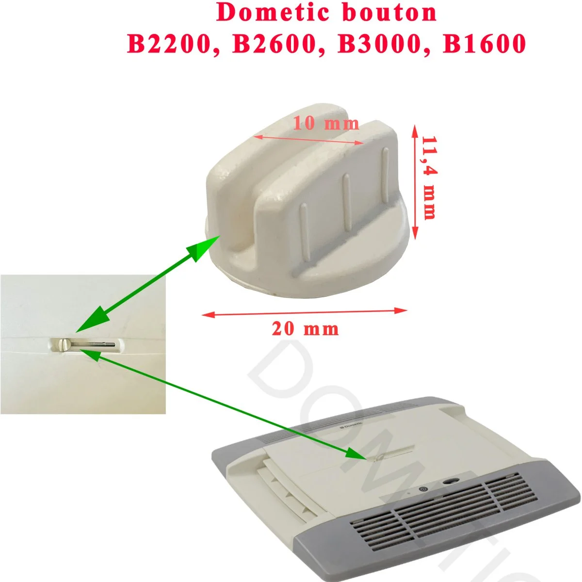 Dometic bouton blanc B2200 B2600 B3000 B1600 Accessoires Outdoor Liberté Mouvement