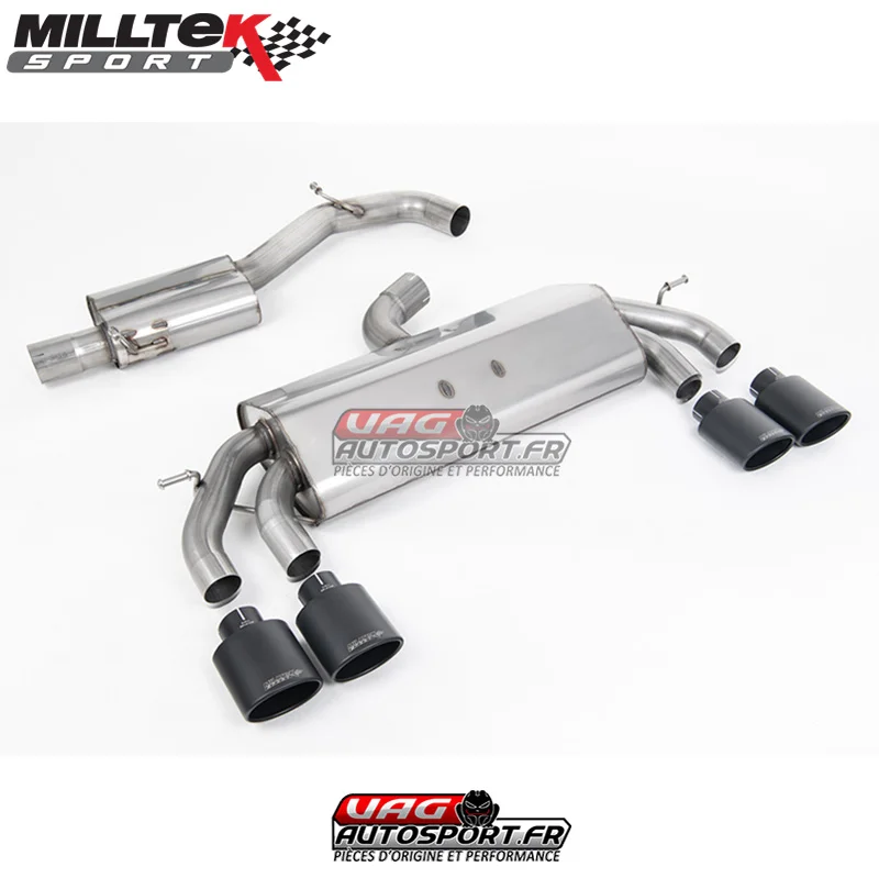Demi-ligne (CatBack) – Avec silencieux intermédiaire – Sans Valve sur le silencieux Arrière VW Golf MK7.5 R 2.0 TSI 310cv – (Sans FAP) – (2017+) – SSXVW450 – Milltek - Saldi Straordinari – ch Offerte Speciali Disponibili Adesso