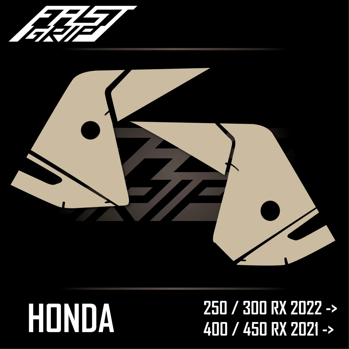 Kit autocollant protection plaques latérales Honda 250 / 300 RX 2022 -> 2024 / 400 / 450 RX 2021 -> 2024 FULL GRIP Transparent - Tout pour Créer des Expériences Mémorables en Extérieur Protection Grip Kit Déco TM | MXlab