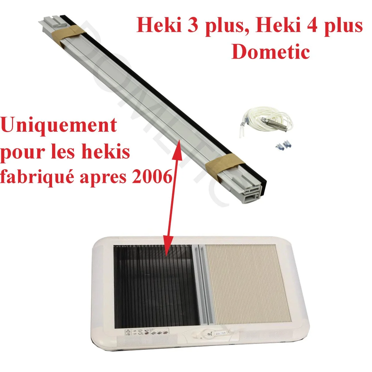Dometic, moustiquaire complet pour lanterneau Heki 3 plus, Heki 4 plus (fabriqué apres 2006) - Accessoires Outdoor pour Plus de Liberté de Mouvement HEKI 3 - toit à manivelle manuelle | Lanterneau camping-car | Fenêtre, Lanterneau,Heki,Aération,Grille camping-car | Accessoires Camping-car