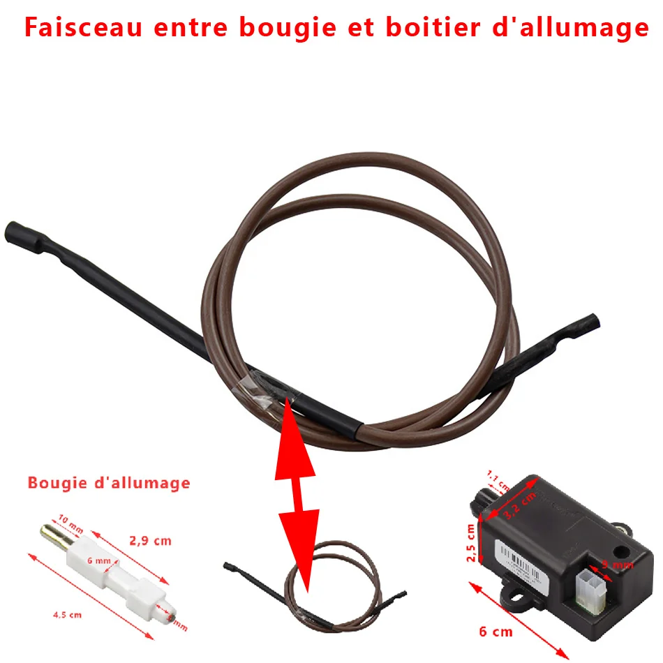 Cable de la bougie d’allumage du bruleur des refrigerateurs Dometic - Accessoires Outdoor pour Plus de Liberté de Mouvement - {'count': 1, 'name': 'MAXI'}