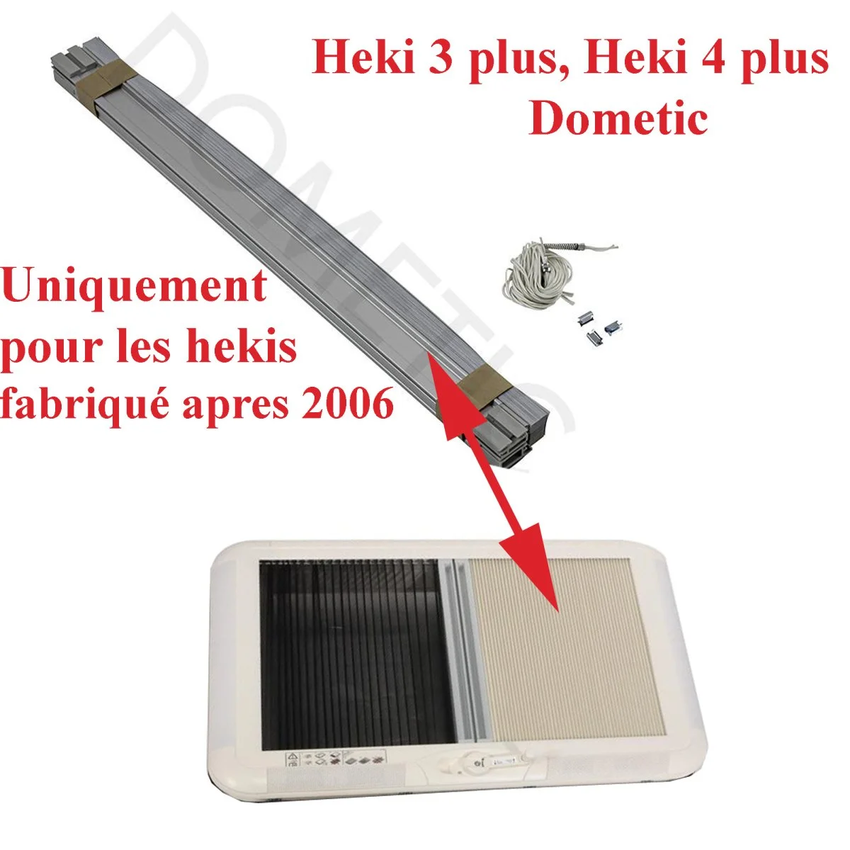 Dometic, store occultant complet pour lanterneau Heki 3 plus, Heki 4 plus (fabriqué apres 2006), coloris beige - Accessoires Outdoor pour Plus de Liberté de Mouvement - {'count': 2, 'name': 'Réf'}