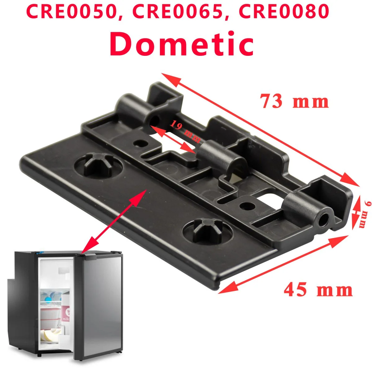 Dometic Waeco support fermeture noir curseur fermeture porte réfrigérateurs CRE0050 CRE0065 CRE0080 Accessoires Outdoor Liberté Mouvement