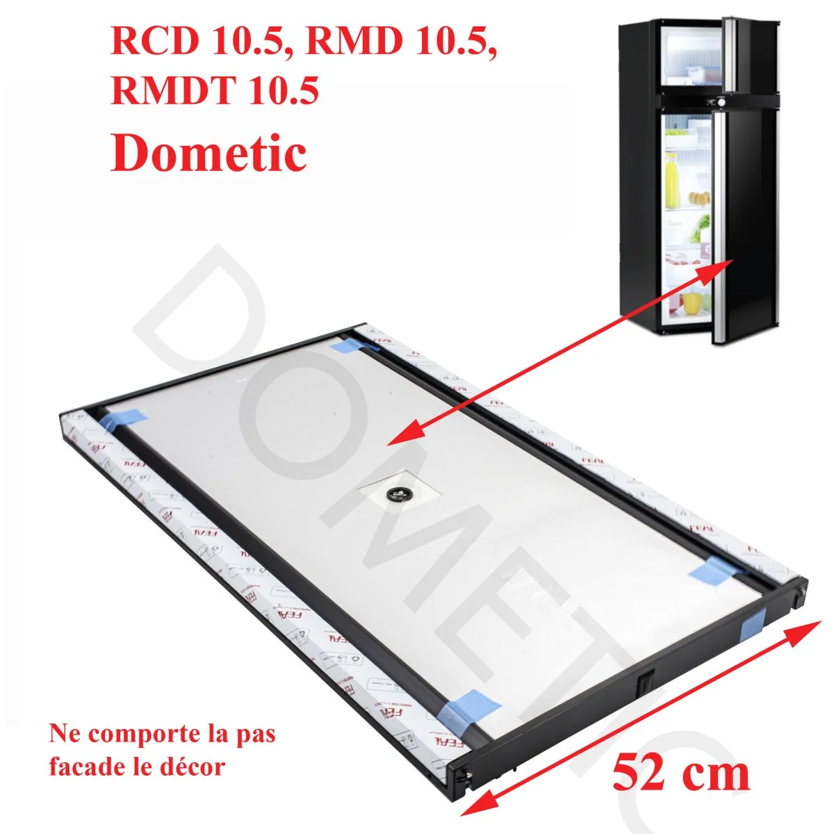 Dometic, porte complete avec ouverture dans les deux sens pour les modèles des réfrigérateurs: RCD 10.5, RMD 10.5, RMDT 10.5 - Accessoires Outdoor pour Plus de Liberté de Mouvement - {'count': 1, 'name': 'RMF'}