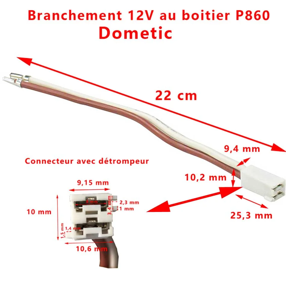 Câblage connexion faisceau 12V brique electronique noir 0241 0241 24 Dometic Accessoires Outdoor Liberté Mouvement