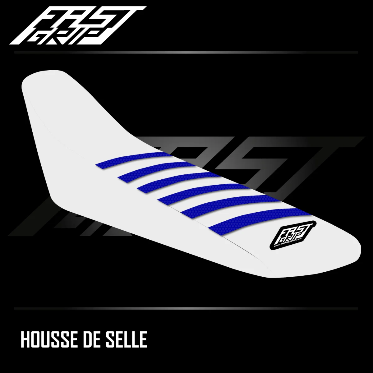 Housse selle Yamaha YZE WR Blanche Bleue Expériences Mémorables Extérieur