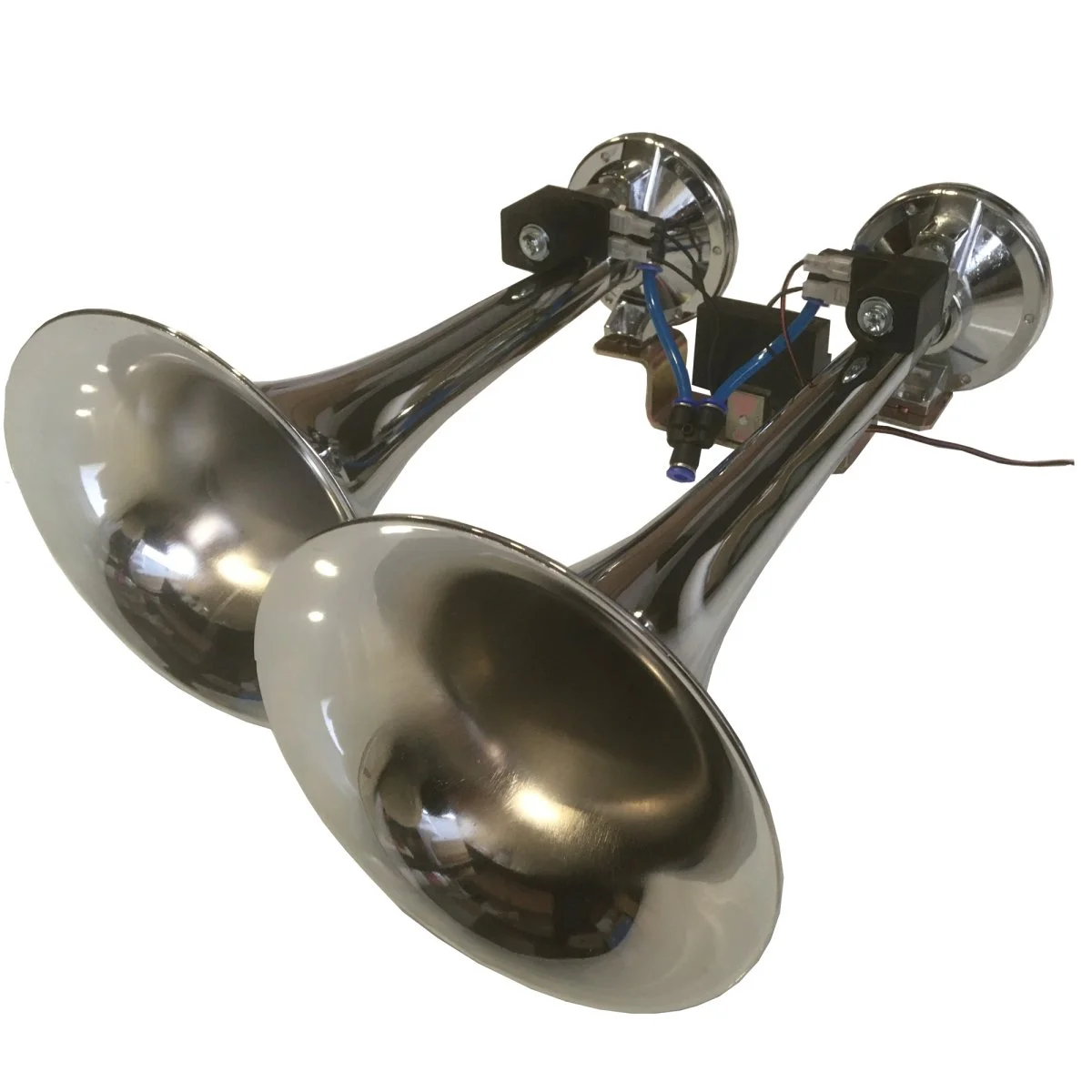 Klaxon TGV 24V chromé, branchement avec raccord rapide Ø 6mm - Accessoires Outdoor pour Plus de Liberté de Mouvement - {'count': 5, 'name': 'Relais'}