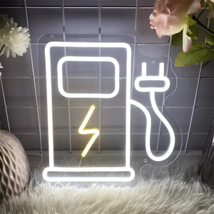 Neon Borne Recharge Électrique - Éclairage de qualité avec frais de port offerts - ampoule recharge éclairage qualité frais port