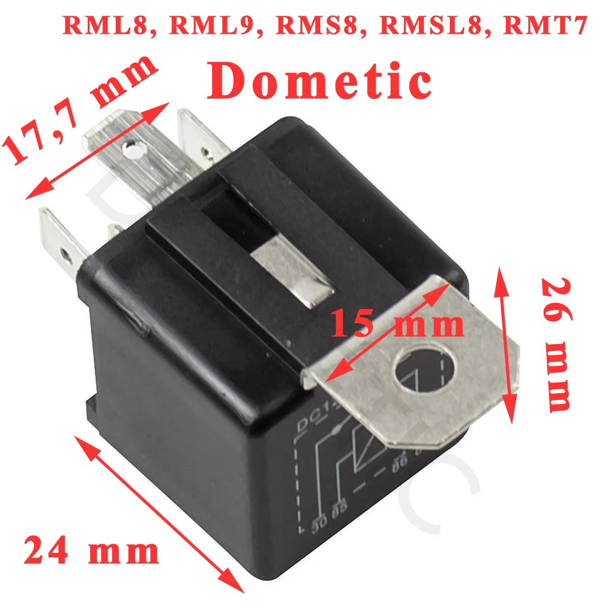 Dometic, relais des refrigerateurs absorption 30 A pour les modèles RML8, RML9, RMS8, RMSL8, RMT7 - Accessoires Outdoor pour Plus de Liberté de Mouvement 1/2