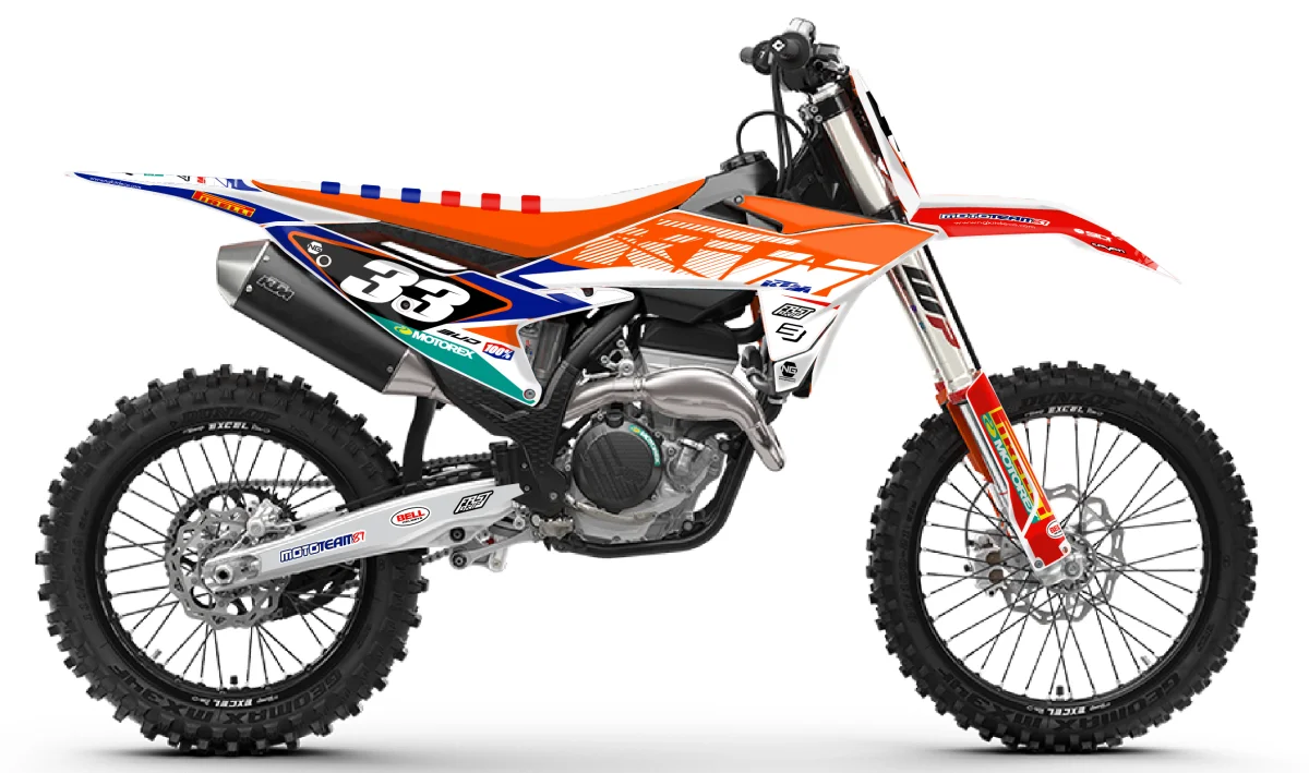 Kit déco NG KTM 125 / 250 / 300 / 450 SX / SXF 2025 -> 2027 | PATRIOT Séries - Tout pour Créer des Expériences Mémorables en Extérieur - {'count': 1, 'name': 'Triphasé'}