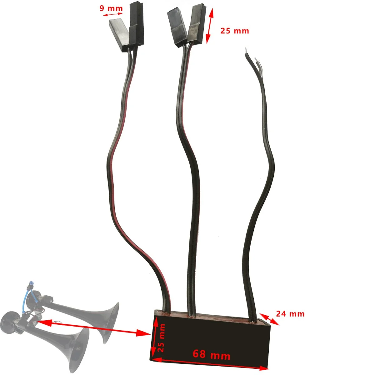 Relais 12V et 24V pour klaxon TGV Seger - Accessoires Outdoor pour Plus de Liberté de Mouvement Klaxon TGV en Métal Chrome 24V pour Camion – Son Puissant & Finition Premium