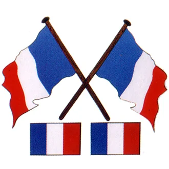 Décoration adhésive drapeaux par 4 - Accessoires Outdoor pour Plus de tête Liberté de Mouvement