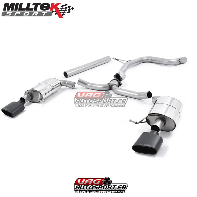 Demi-ligne (CatBack) – Sans silencieux intermédiaire – Sorties Ovales Black Cerakote – Seat Leon Cupra ST 2.0 TSI 280 / 290 cv – (Sans FAP) – (2015+) – SSXSE173 – Milltek - Saldi Straordinari – Offerte Speciali Disponibili Adesso - {'count': 1,