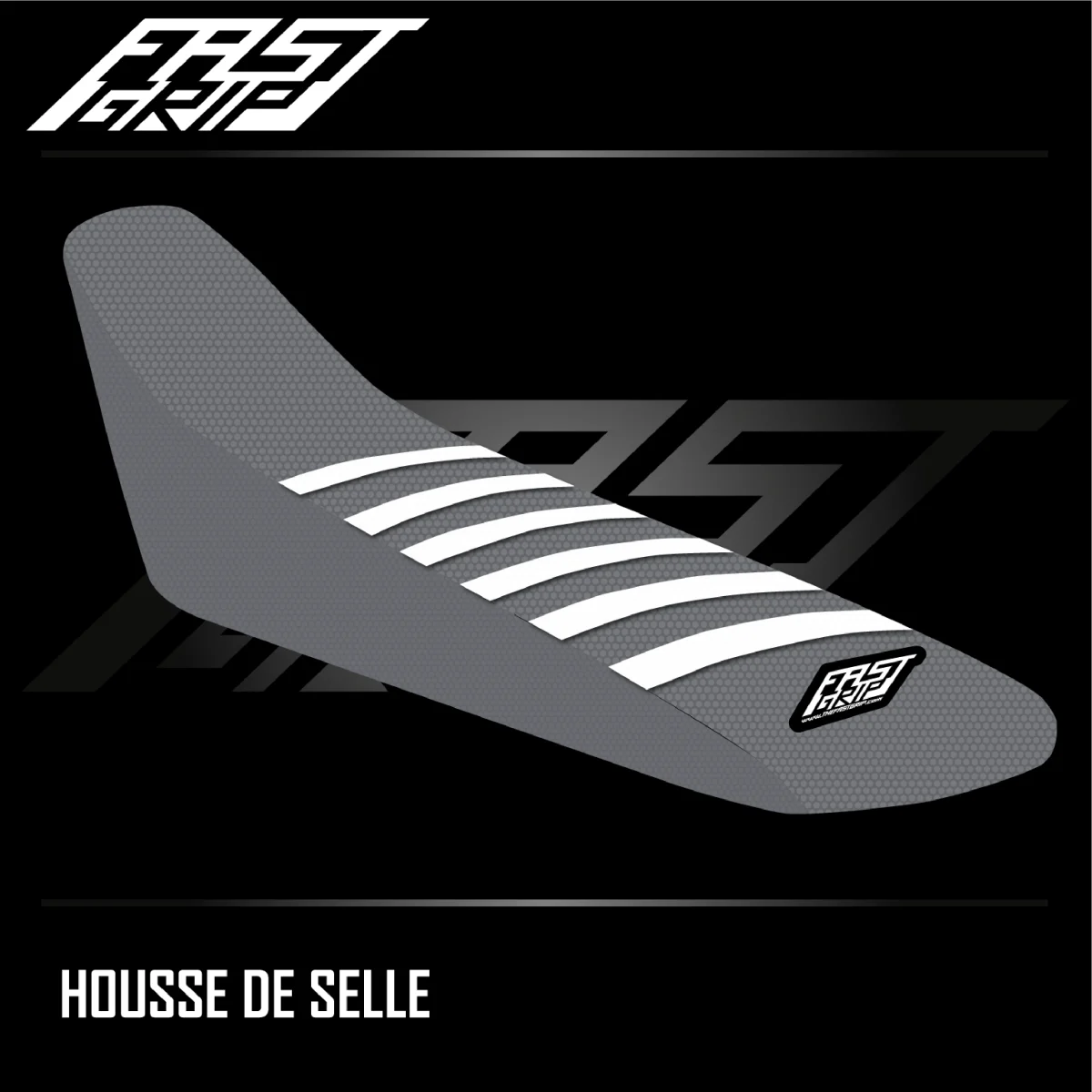 Housse de selle Fantic 125 / 250 XE 2025 -> 2026 Grise | Blanche - Tout pour Créer des Expériences Mémorables en Extérieur - {'count': 1, 'name': 'price'}