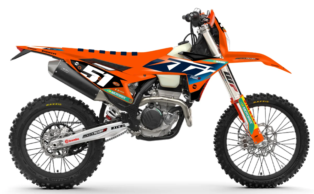 Kit déco NG KTM 125 / 250 / 300 / 350 / 450 / 500 EXC / EXCF / TPI 2026 | Team MT81 2025 - Tout pour Créer des Expériences Mémorables en Extérieur CMT Compositi | Garde-boue arrière en carbone pour KTM EXC-F 450 SIX DAYS  2024 - 2025 - 2026