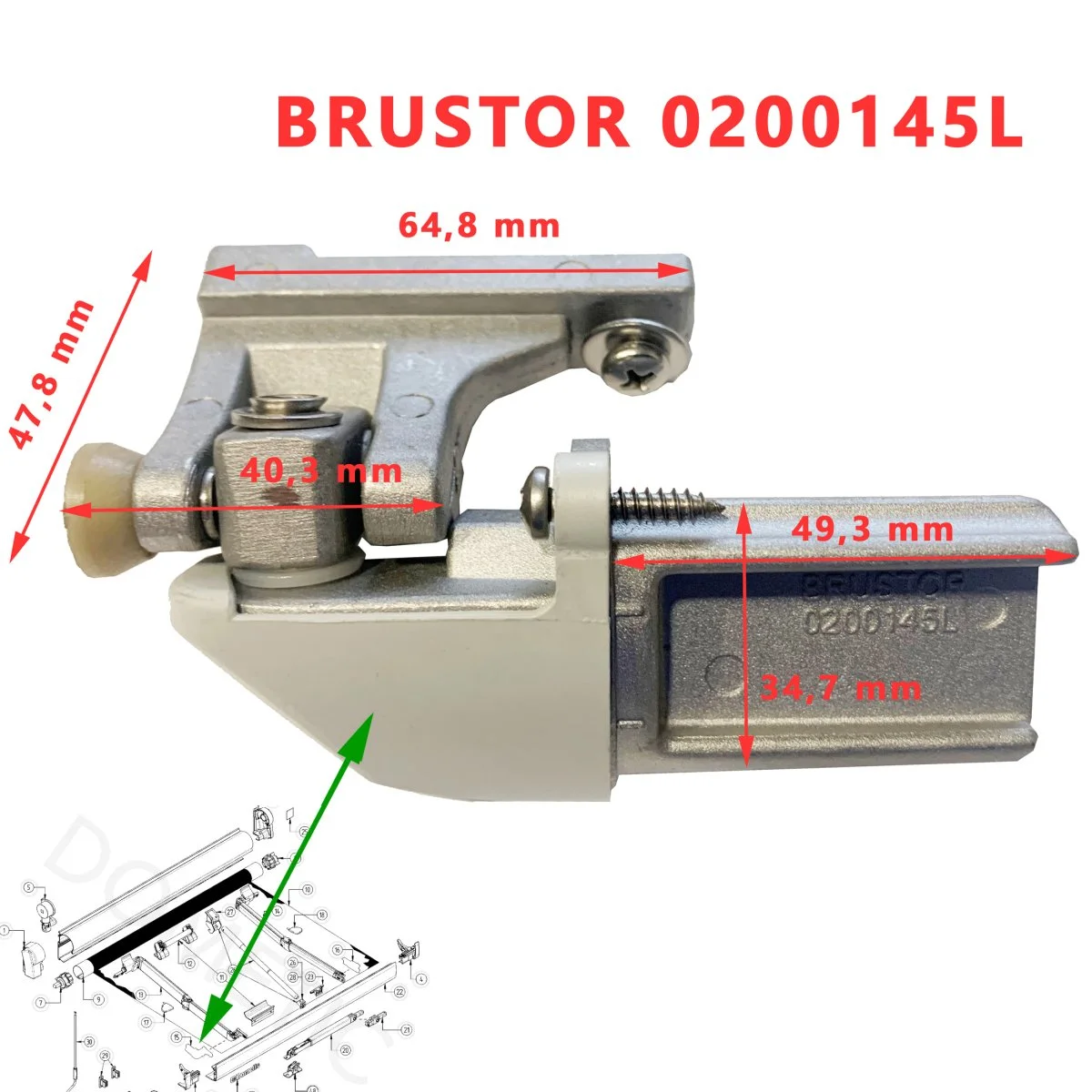 articulation GAUCHE auvent store camping Brustor 0200145L Dometic Accessoires Outdoor Liberté Mouvement