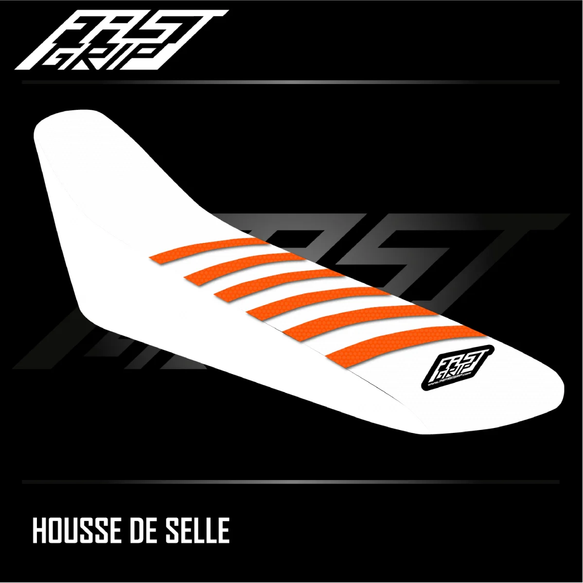 Housse selle KTM 250 SX SXF -> Blanche Orange Expériences Mémorables Extérieur