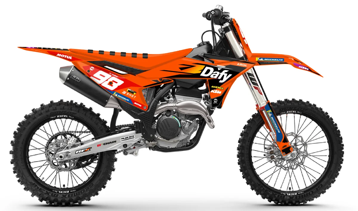 Kit déco NG KTM 125 / 250 / Canada 300 / 450 SX / SXF 2025 -> 2027 | DAFY Team 2026 - Tout pour Créer des Expériences Mémorables en Extérieur
