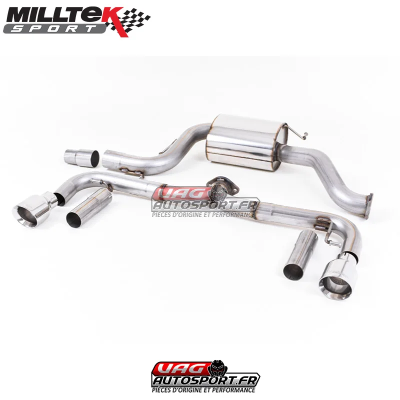 Demi-ligne (CatBack) – Sans silencieux intermédiaire – Sorties Dual GT100 – VW Beetle 2.0 TSI (Chassis A5) – (2011+) – SSXVW343 – Milltek - Saldi Straordinari – Offerte Speciali Disponibili Adesso FAP Back Race Milltek SSXBM1099 - Gt2i