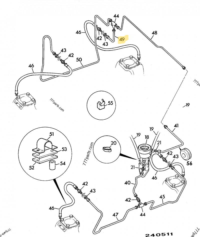 TUYAU DE FREIN JCB REF 294/00380 - Saldi Straordinari – Offerte Speciali Disponibili Adesso Maître-cylindre de frein 15/106100 pour JCB 3C-2 3CX-2 3CX-4 4C-4 407BZX  407ZX 409ZX 515-40 520M-2 921-2 926-2 930-2
