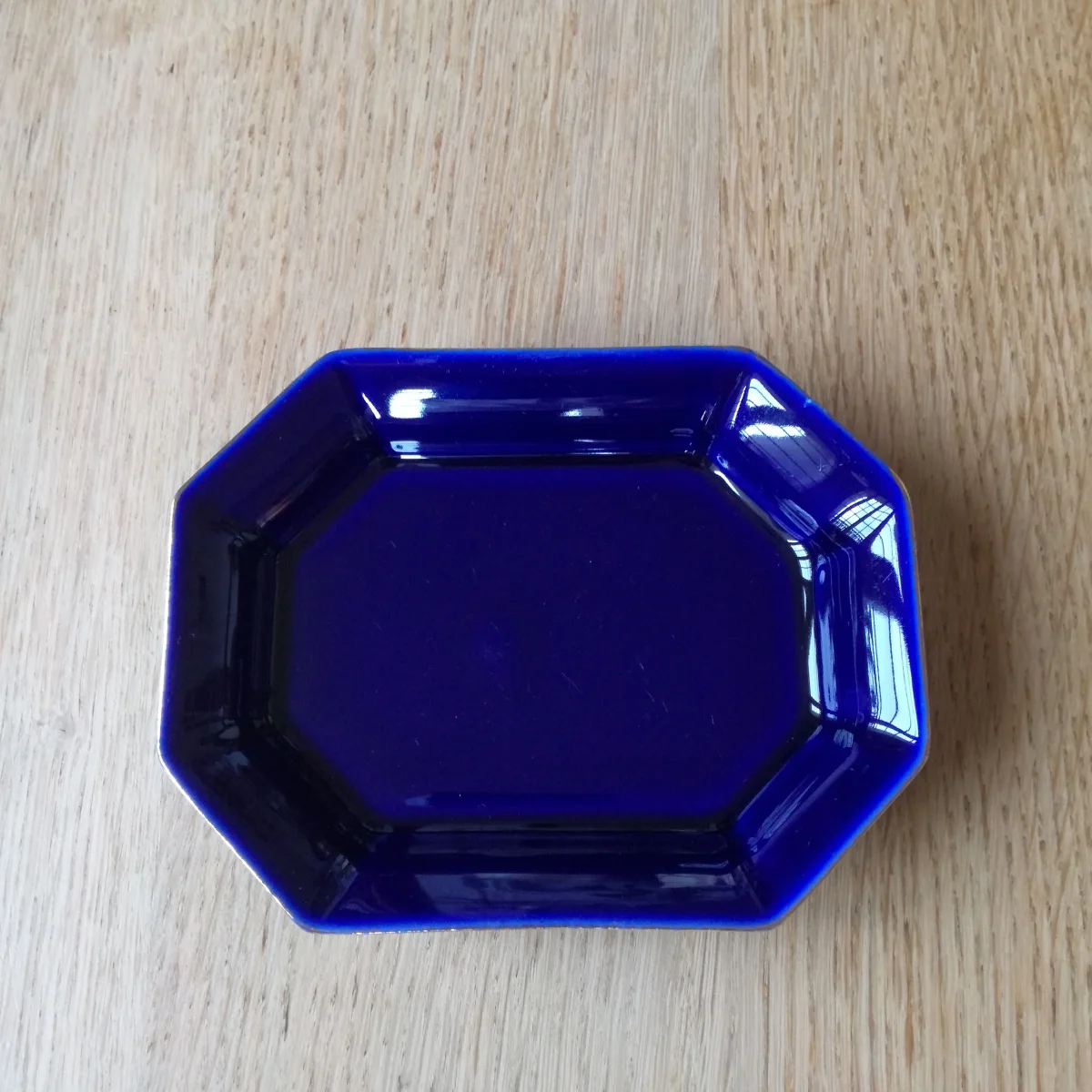 Vide-poches ou cendrier octogonal de couleur bleu nuit, Artoria - agate Limoges - Saldi Straordinari – Offerte Speciali Disponibili Adesso