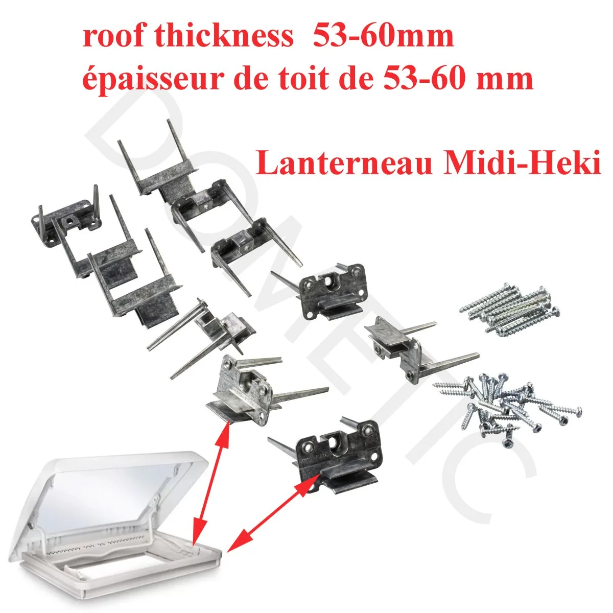 Dometic Kit montage fixation toit mm Midi Heki Accessoires Outdoor Liberté Mouvement