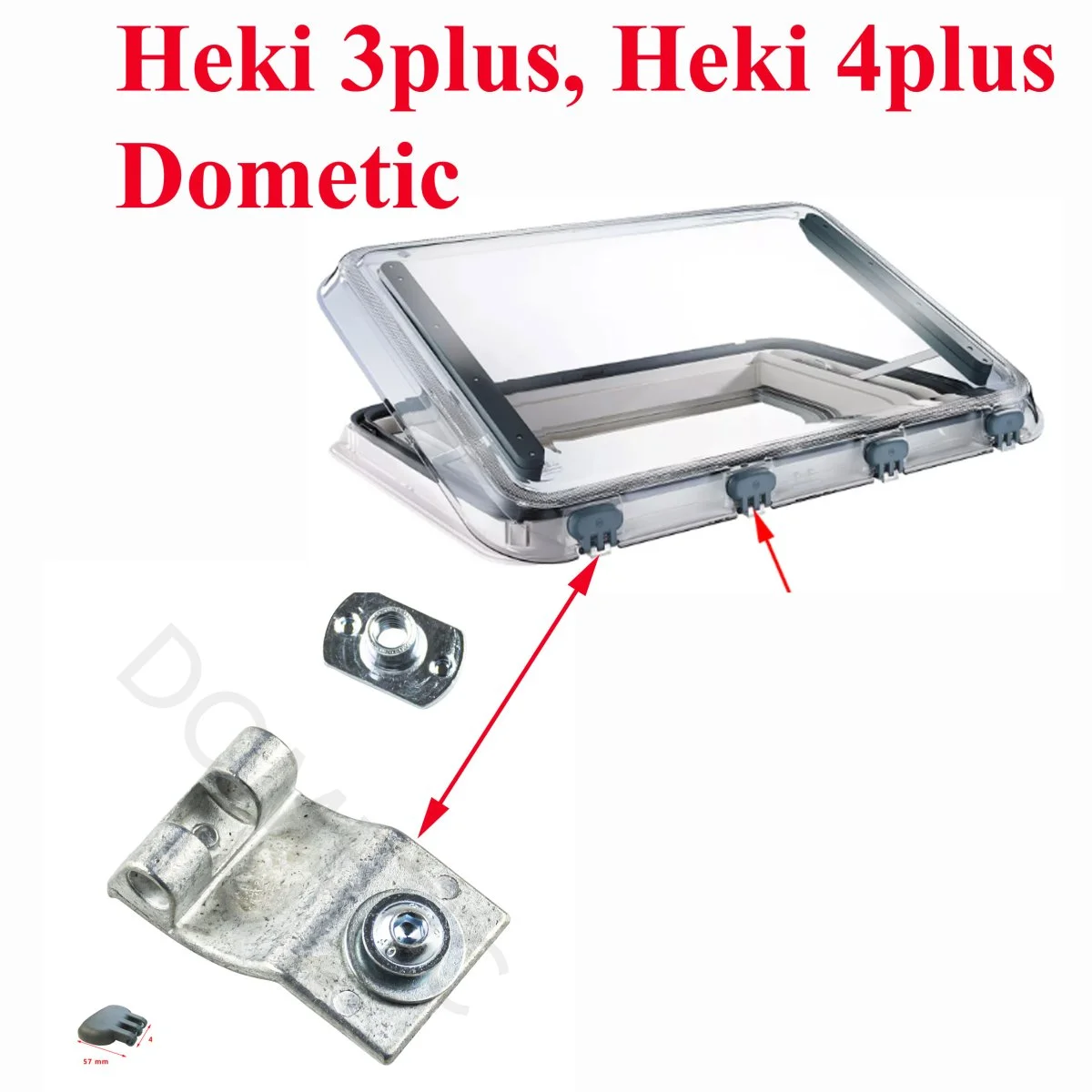 Dometic support charnière lanterneaux Heki3plus Heki4plus Accessoires Outdoor Liberté Mouvement