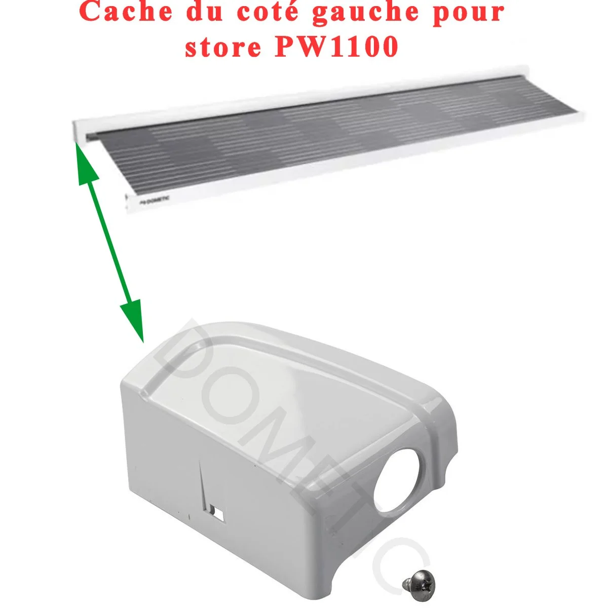 Dometic, capot blanc du coté GAUCHE pour store PW1100 - vendredi Accessoires Outdoor pour Plus de Liberté de Mouvement