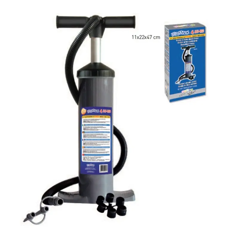 Pompe manuelle double action BRAVO 4 Alu - Outdoor Sports Shop – Bons Plans Randonnée & Trekking - {'count': 1, 'name': 'maxi'}