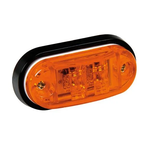 Feu de gabarit orange extra plat 2 led 24V - Accessoires Outdoor pour Plus de Liberté de Mouvement FEU DE GABARIT A PLAQUER LATERAL OU SUSPENDU A 90 ° ORANGE LED 12/24V