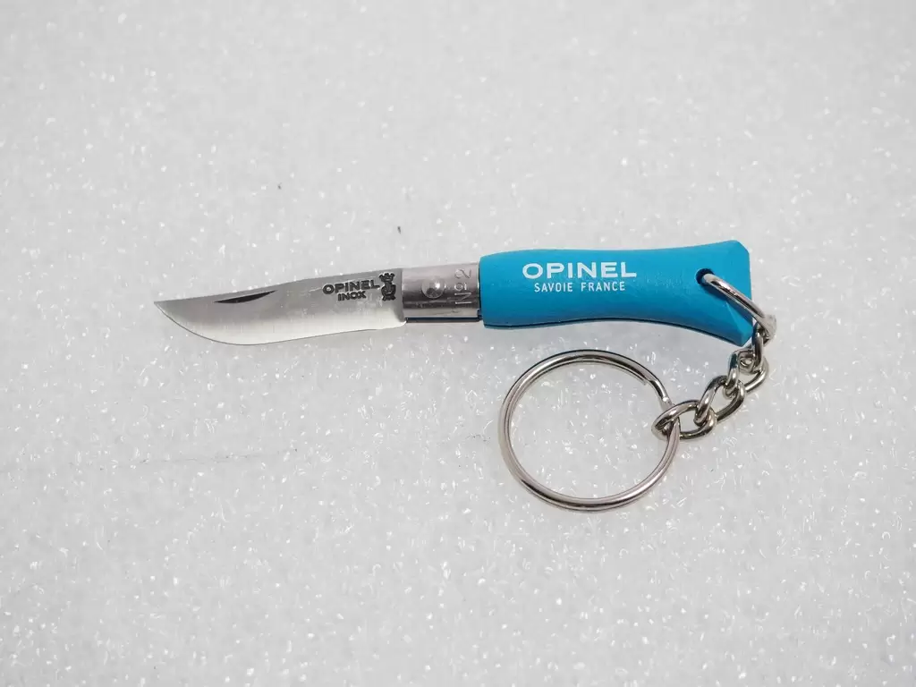 Opinel N°02 porte clef Bleu Cyan inox. - Organisation de la maison avec des solutions de rangement - {'count': 1, 'name': 'COUTEAU'}