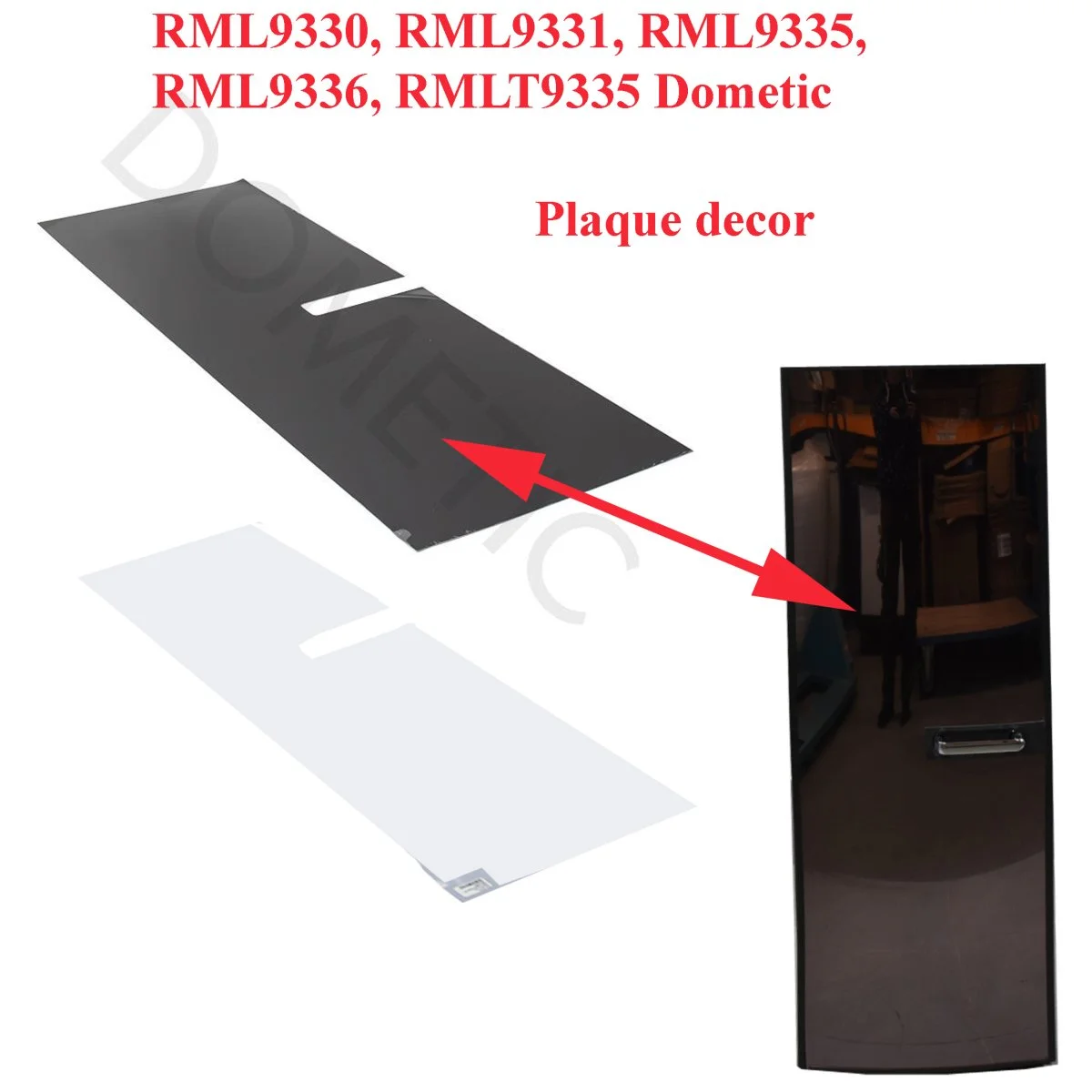 Dometic, plaques décor de la porte des réfrigérateurs des modèles RML9330, RML9331, RML9335, RML9336, RMLT9335 - Accessoires Outdoor pour Plus de Liberté de Mouvement Adaptés