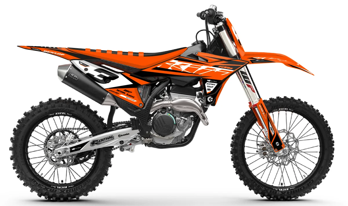 Kit déco NG KTM 125 / 250 / 300 / 450 SX / SXF 2025 -> 2027 | RIDE Séries - Tout pour Créer des Expériences Mémorables en Extérieur - {'count': 1, 'name': 'Find'}