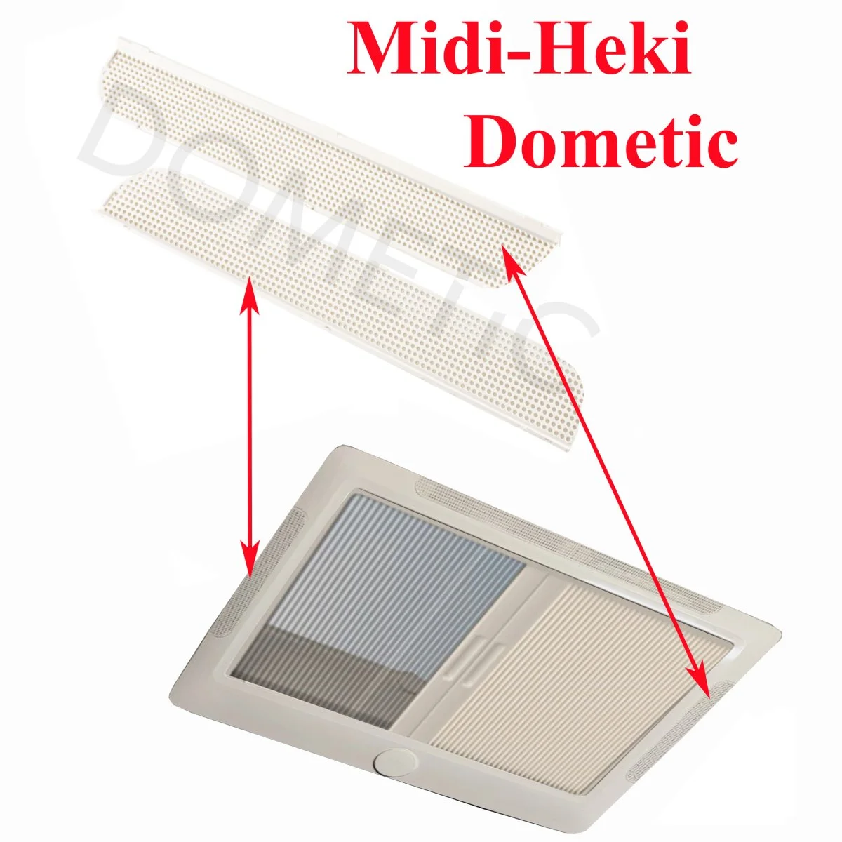 Dometic, 2 grilles de ventilation qui se mettent face à face sur le cadre intérieurs des Midi Heki 700×500 – Disponible le 10 Mai 2026 - Accessoires Outdoor pour Plus de Liberté de Mouvement - {'count': 2, 'name': 'glissière'}