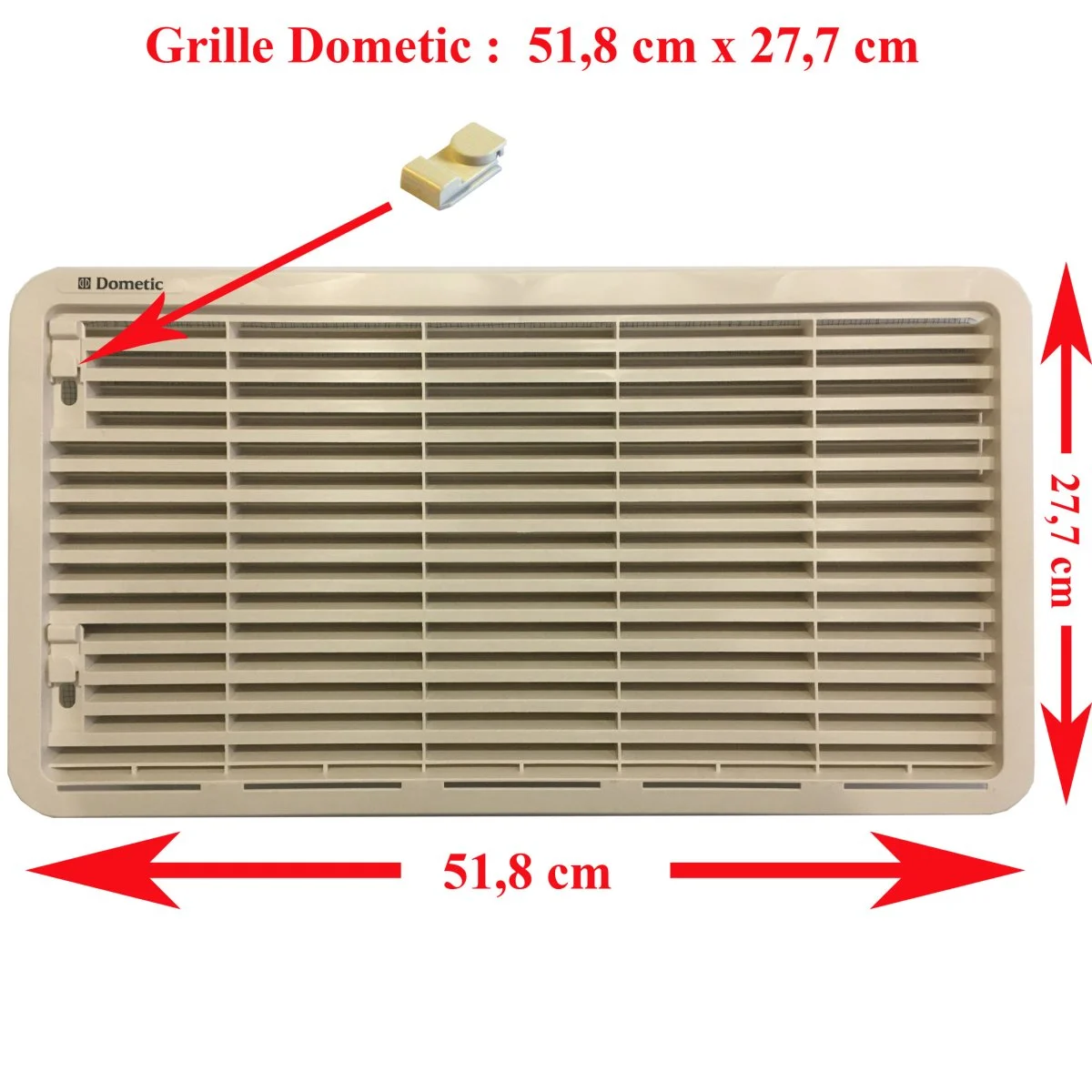 Grille aération LS300 (différentes couleurs) pour les réfrigerateurs de camping car 51,8 x 27,7 cm Dometic - Accessoires Outdoor pour Plus de Liberté de Mouvement Thetford - Réfrigérateurs à Absorption et Réfrigérateurs à 12 V
