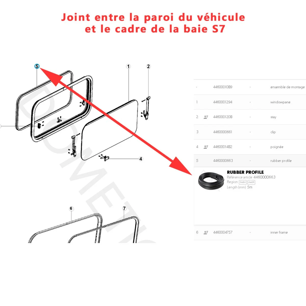 Seitz, joint BG1356 entre la paroi du véhicule et le cadre de la baie d’une longueur beachy 5m pour S7 fenêtre par Dometic - Accessoires Outdoor pour Plus de Liberté de Mouvement