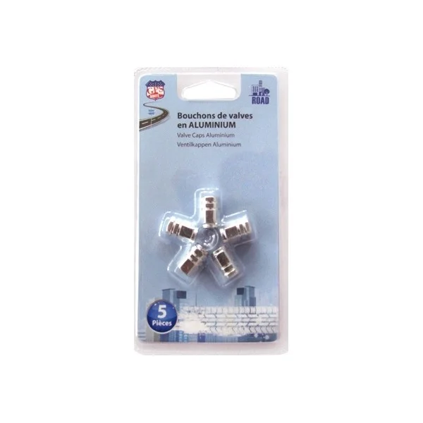 Lot de 4 bouchons de valve noir ou aluminium pour voiture - Accessoires Outdoor pour Plus de Liberté de Mouvement - Bouchon pneu voiture