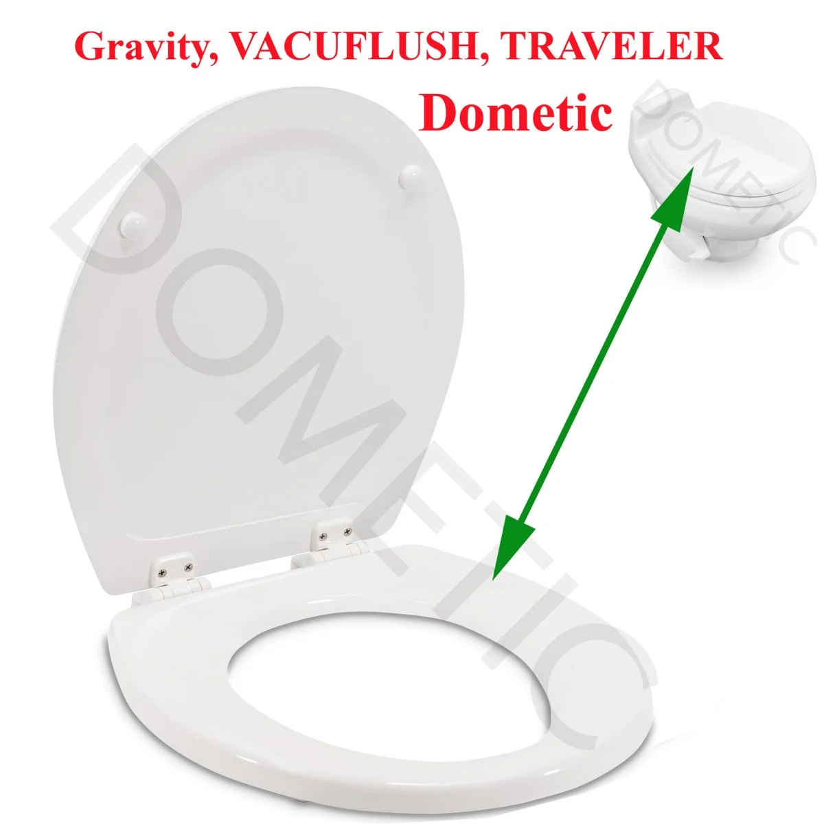 Dometic Toilet Gravity VACUFLUSH TRAVELER camping WC toilette Accessoires Outdoor Liberté Mouvement