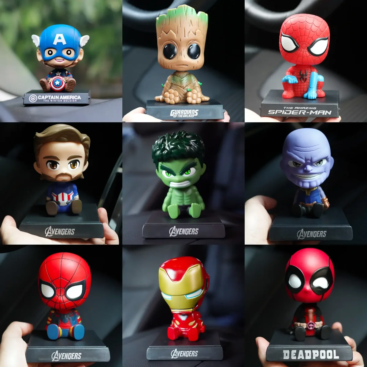 Figurine qui bouge la tête pour voiture Marvel - Boutique Bébé en Ligne : Soins, Jouets et Articles Maison Nouveau design de tête d'animal voiture à glisser mignonne pour enfants